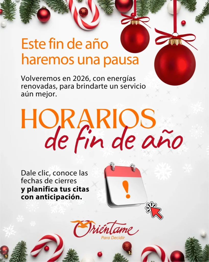 Horarios de atención fin de año